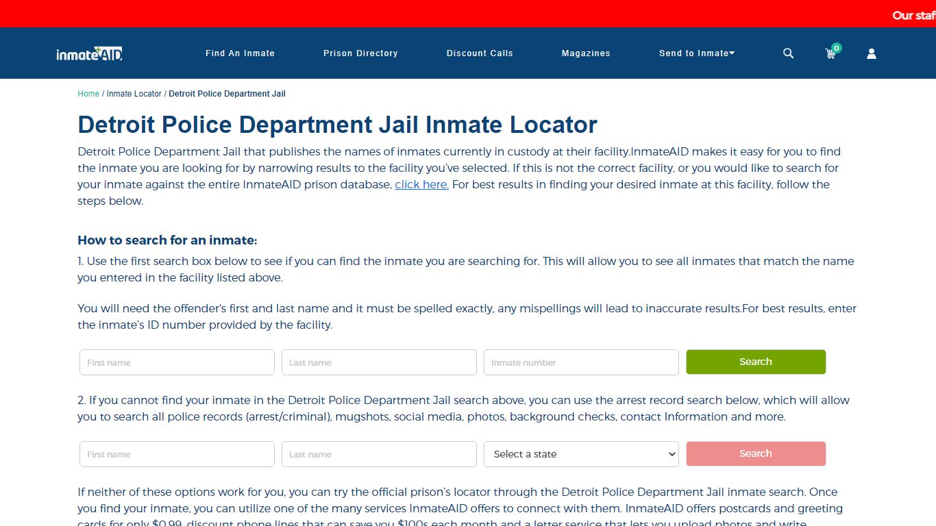 Help for Inmates Before, During and After Prison